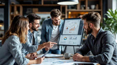 Brancheninformationen Team bespricht sich